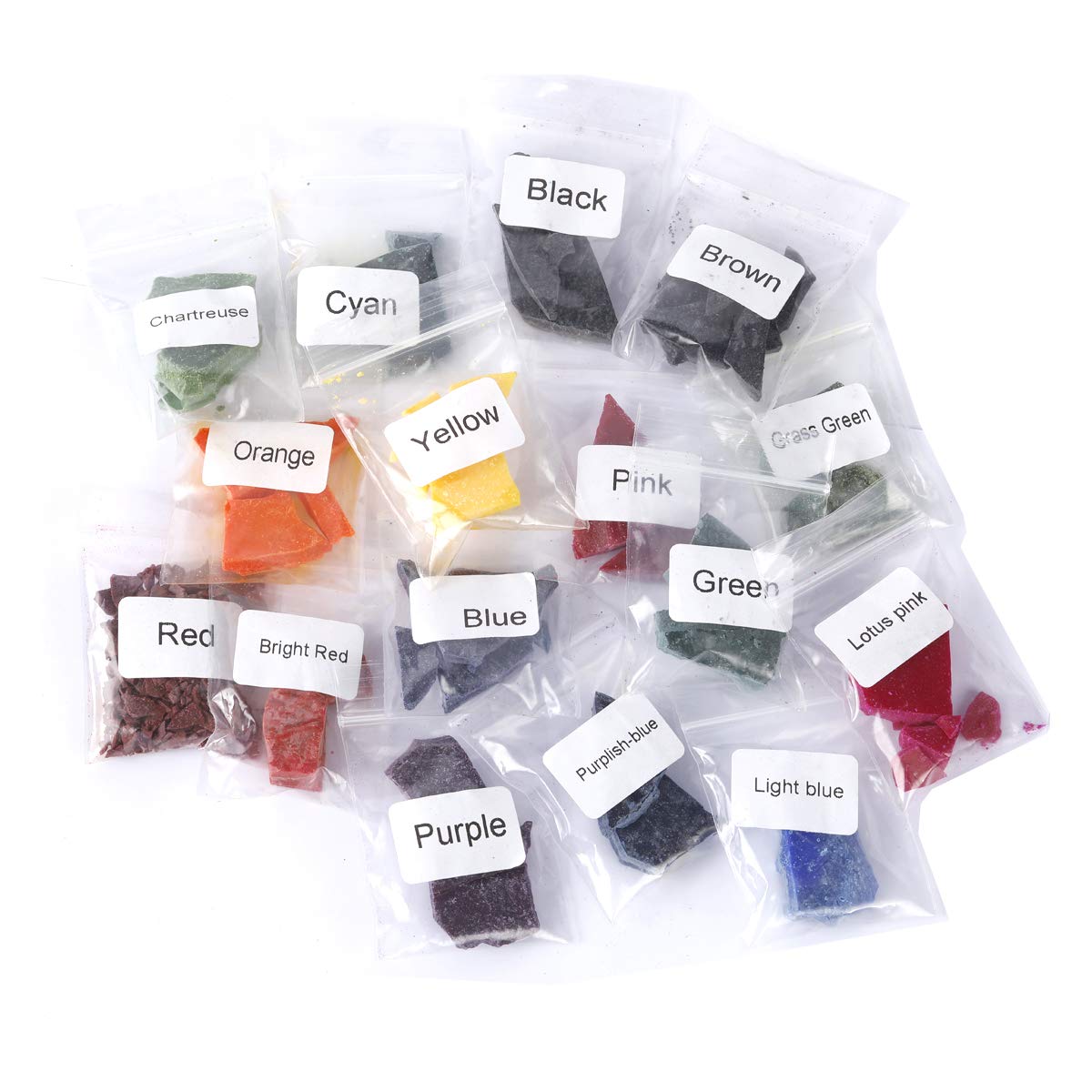 DIY Candle Dye 5g/Bag 16 Colors Candle Dye, Multi Color Flakes Candle Wax Dye for Making DIY Scented Candles Supplies AXUANHUA