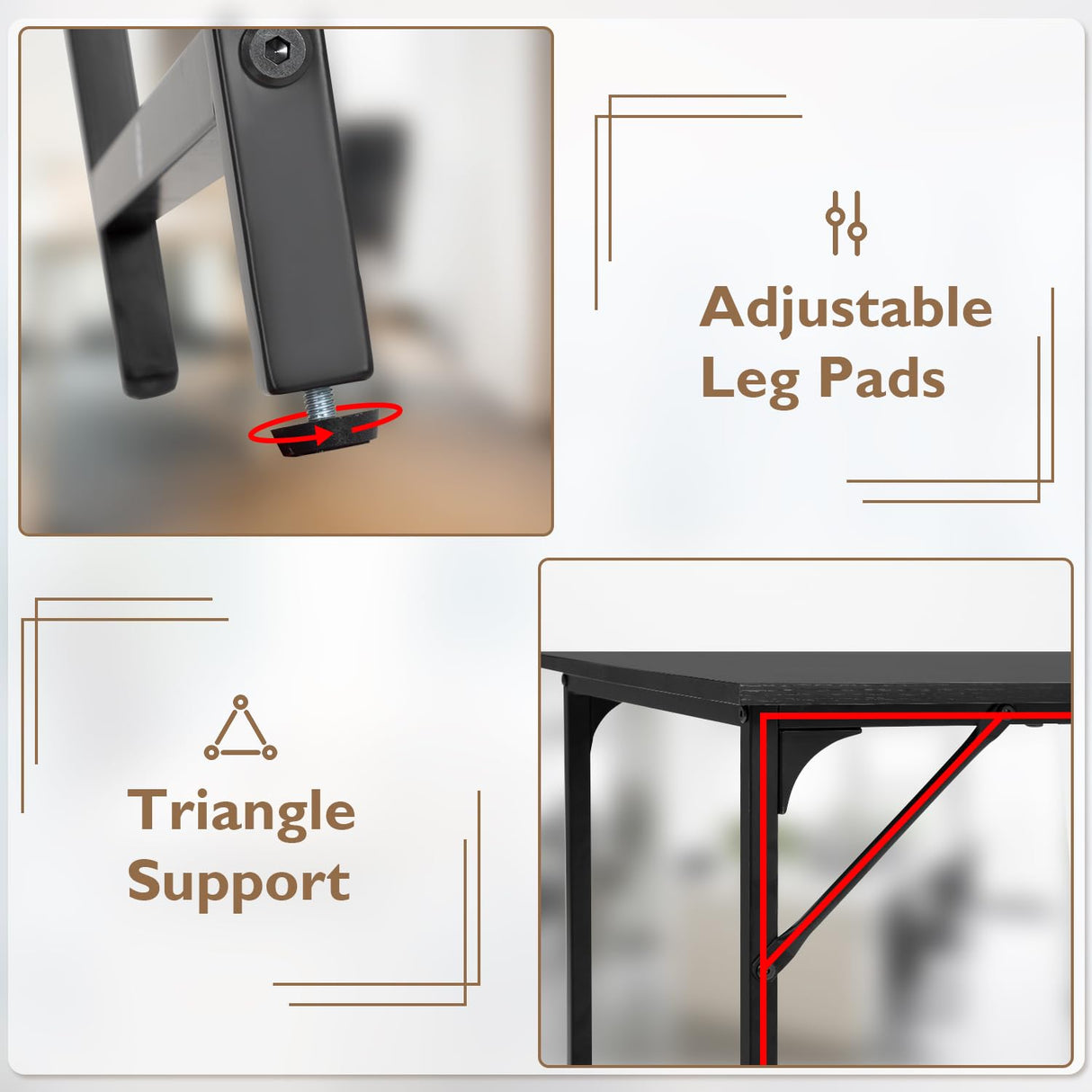 BestOffice 32 Inch Computer Desk,Home Office Desk, Modern Simple Style for Home Office Study Writing,Black BestOffice