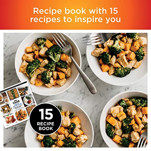 Ninja SP101 Digital Air Fry Countertop Oven with 8-in-1 Functionality, Flip Up & Away Capability for Storage Space, with Air Fry Basket, Wire Rack & Crumb Tray, Silver Ninja