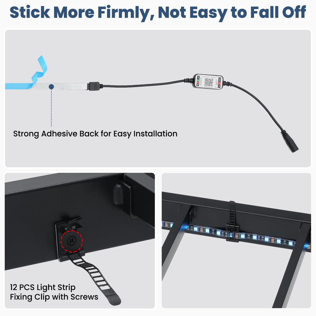 LUSIMO Twin Floating Bed Frame with RGB LED Lights, Heavy Duty Metal Platform and Underbed Storage, Black LUSIMO