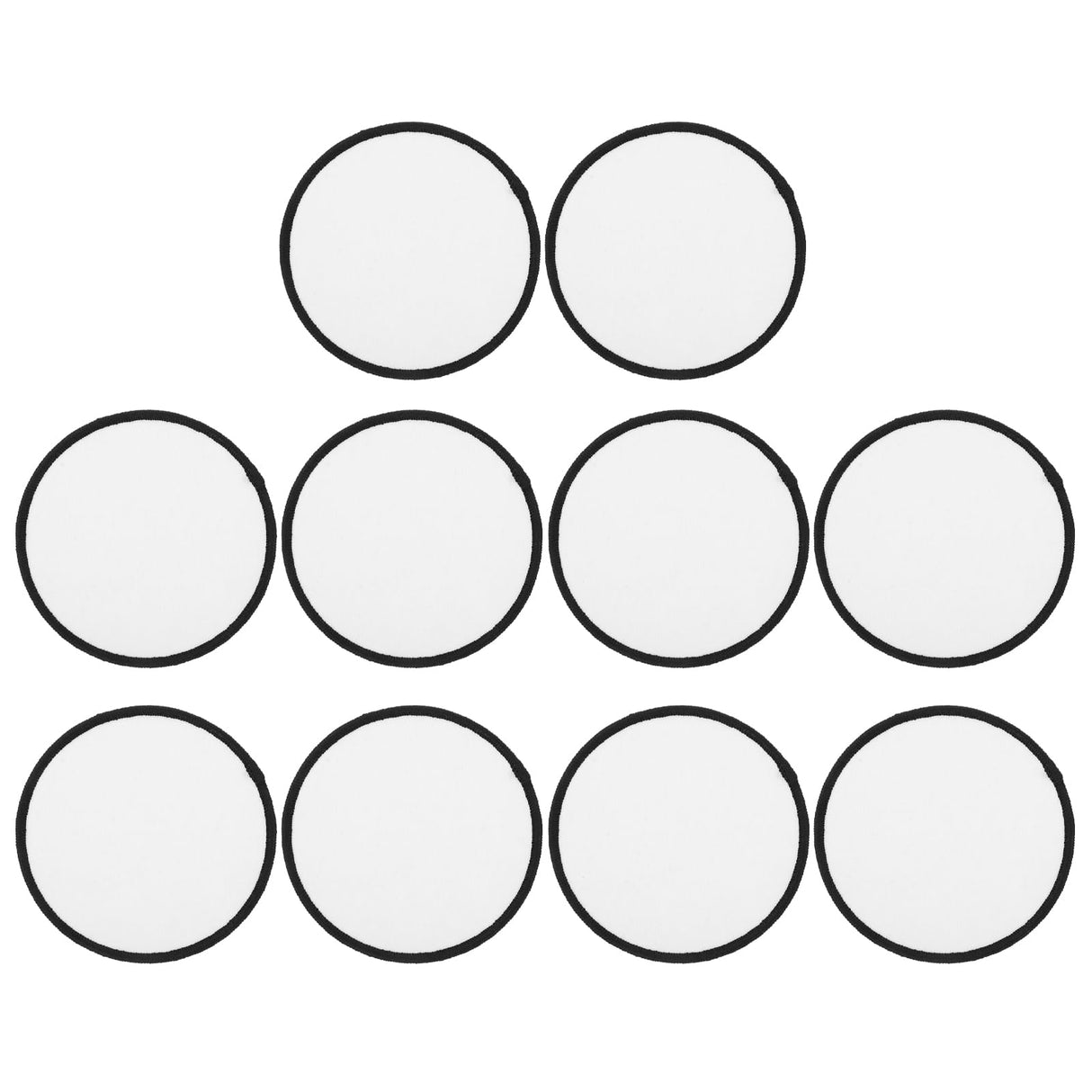 Crochet Hats 10Pcs Round Sublimation Patches Iron On Patches Fabric Blank Applique Embroidered Motif Clothing Supplies for Hats Backpacks Jeans Dress Blank Hat EXCEART