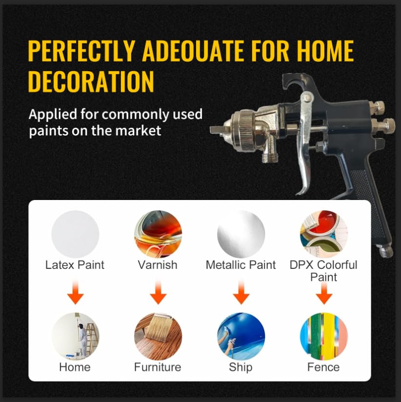 Spray Paint Pressure Pot Tank,2L Paint Sprayer for House Painting,2mm Nozzle Pressure Pot Spray Gun,10FT Air & Fluid Hose,Air Pressure Paint Pressure Pot Architecture Construction Automotive,45PSI Max YESMRO