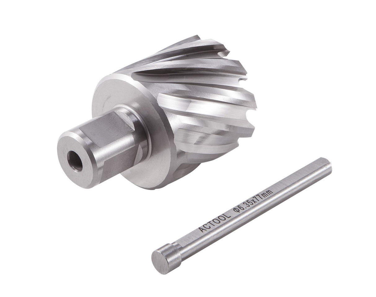 ACTOOL 1-1/2" Diameter × 1" Depth of Cut HSS ANNULAR Cutter with 3/4'' Weldon Shank ACTOOL