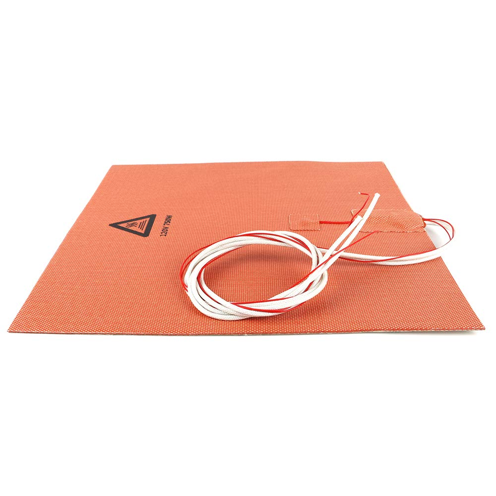 BCZAMD 3D Printer Heating Plate Adhesive Silicone Heated Mat 120V 750W with NTC 100K Thermistor No Hole for Crealit Ender 3 Max 3D Printer Parts 300 X 300mm (Approx. 12" X 12") BCZAMD