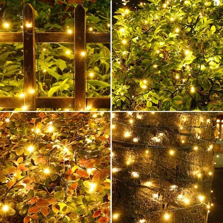 OZS Upgraded 2Pack 164ft 400 LED Christmas String Lights Outdoor/Indoor, Extendable Fairy String Lights, Waterproof 8 Modes Green Wire Tree Lights for Holiday Party Christmas Decorations (Warm White) OZS