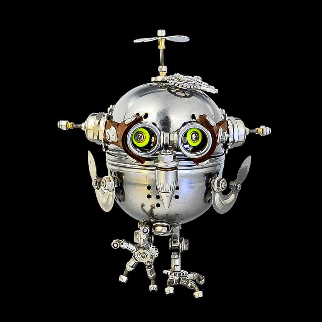 3D Metal Puzzle for Adults Mechanical Owl Egg 3D Model Kit, Steampunk Puzzle DIY Assembly, Fun and Creative for Birthday, Home Decoration, and Collectors (110+ PCS) HeyCubex