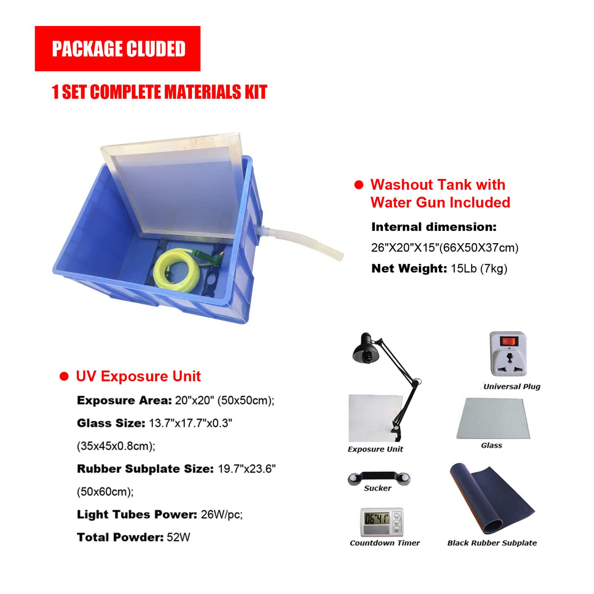 Tianiuseen Screen Printing Kit 3 Color 4 Station Silk Printing Press Equipment with T-Shirt Screen Printer UV Exposure Unit and Flash Dryer for Screen Printing Tianiuseen