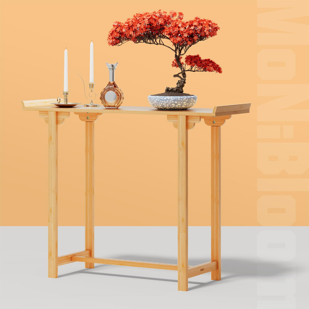 MoNiBloom Console Table, Industrial Entryway Table, Narrow Sofa Table with Shelves, Entrance Table for Entryway Hallway Living Room MoNiBloom