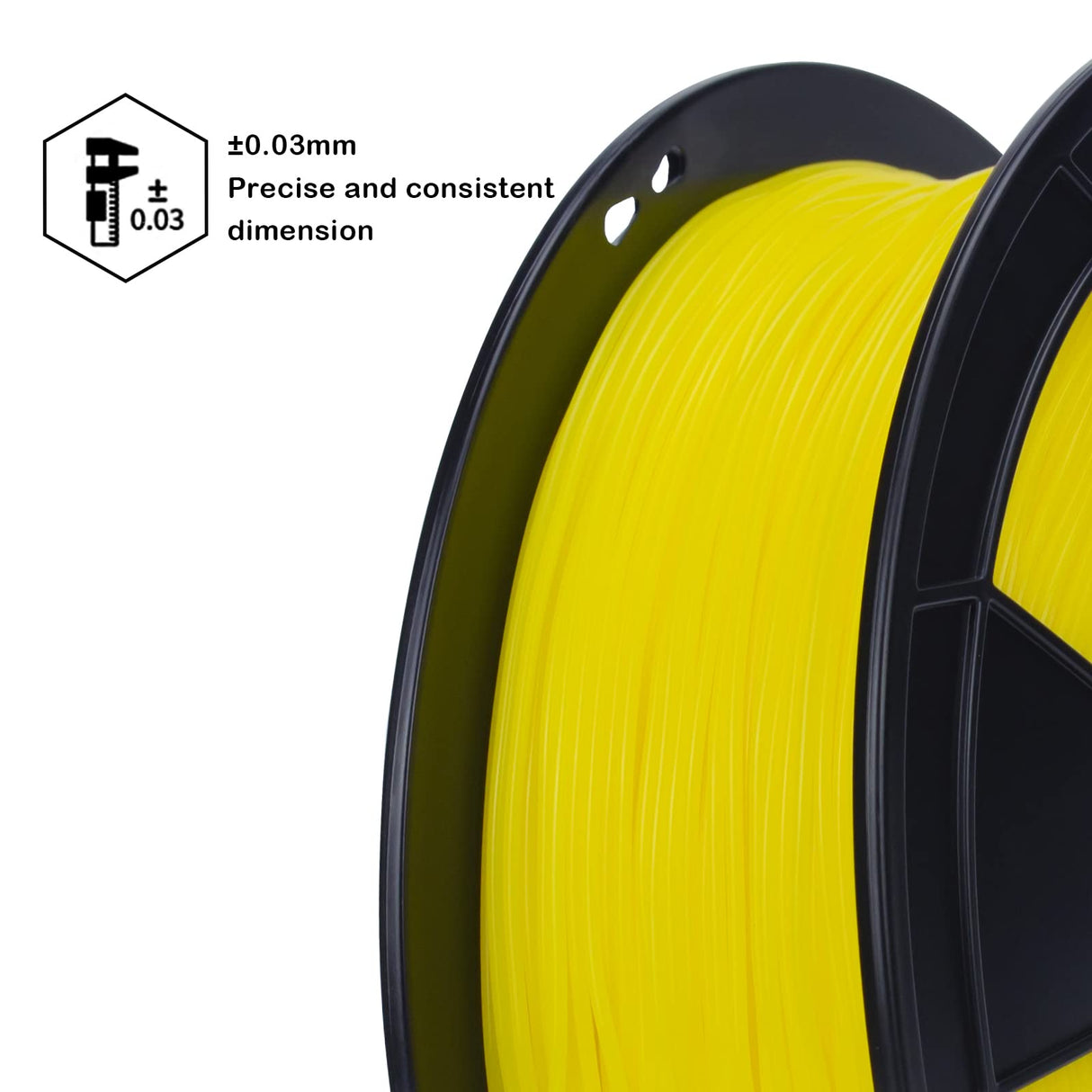 ZIRO TPU Filament 1.75mm, Flexible Soft TPU 3D Printer Filament, Shore 95A Hardness 3D Printing Material, Bright Pure Color, 0.8KG Spool, Fit Most FDM Printers Pens, Yellow ZIRO