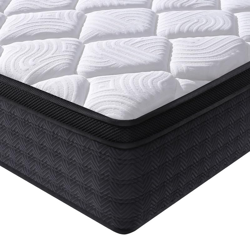 DEHIJU Full Size Mattress, 10 Inch Hybrid Memory Foam Full Mattress in a Box, Medium Firm, Pressure Relief, CertiPUR-US DEHIJU