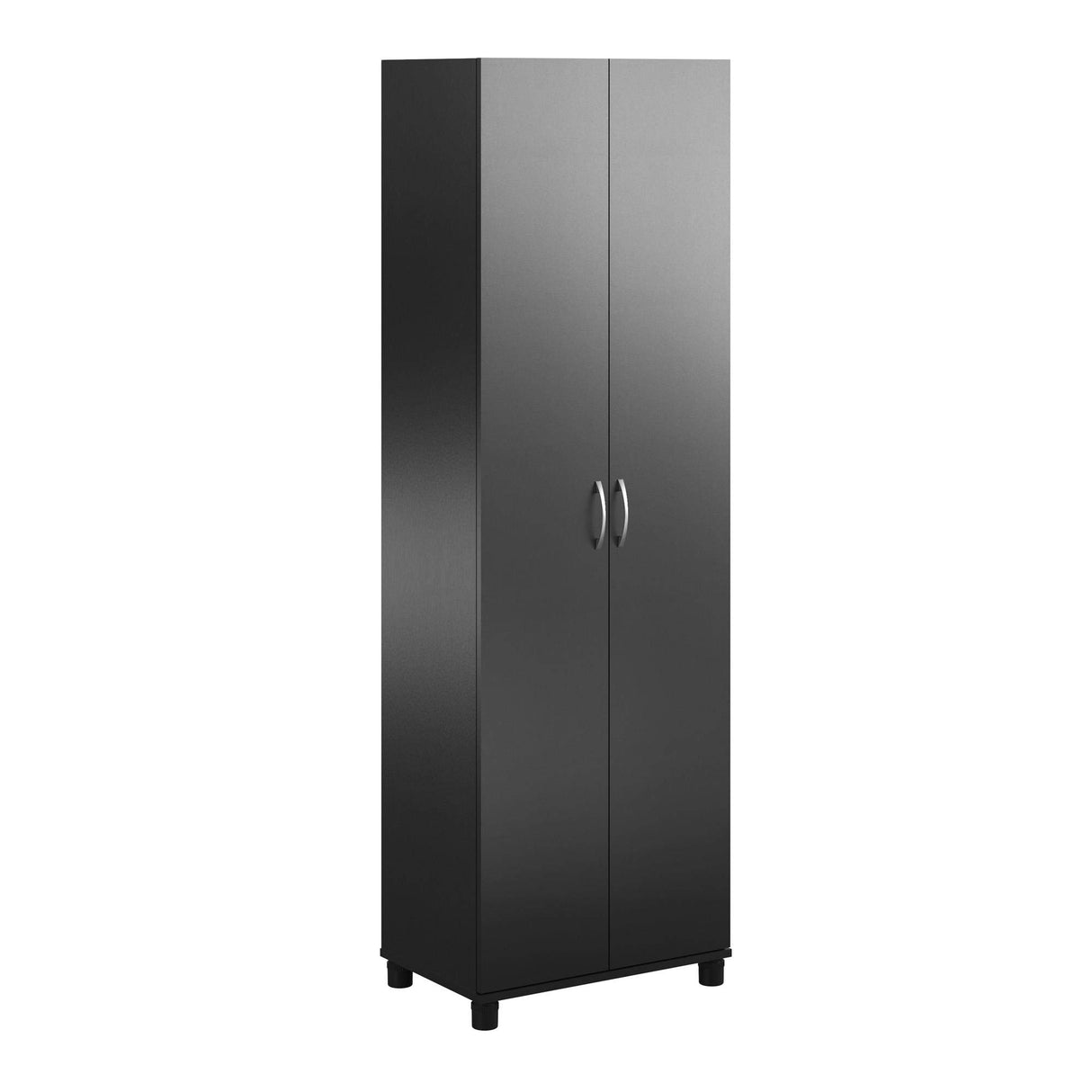 REALROOMS Basin 24" 2 Door Utility Storage Cabinet, Black REALROOMS