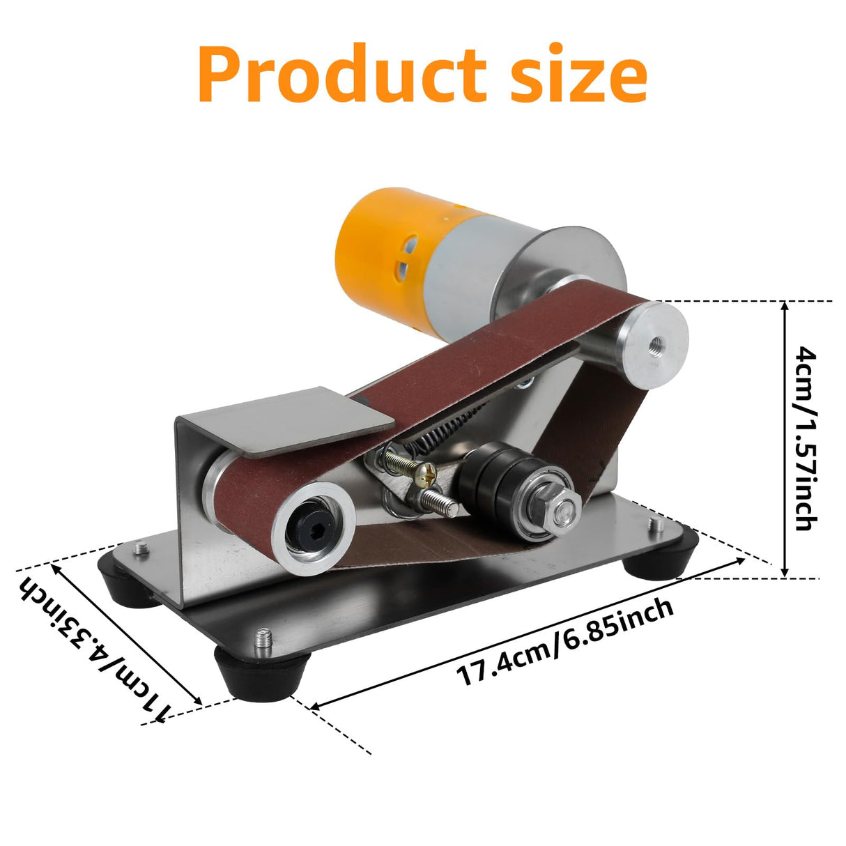 Mini Belt Sander 7 Adjustable Speed Knife Polishing Knife Sharpener Kit 15 Degree Belt Grinder Small Bench Grinder Kit Power Belt Sanders for DIY Wood Metal Working KarHoeGern