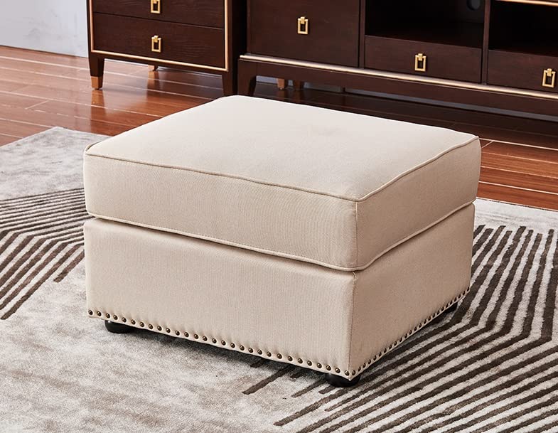 Maricome 2 Inch Bun Furniture Feet Walnut Round Solid Wooden Ottoman/Couch/Sofa Legs Set of 4 Pre-drilled M8 Bolt with Metal Brackets Maricome