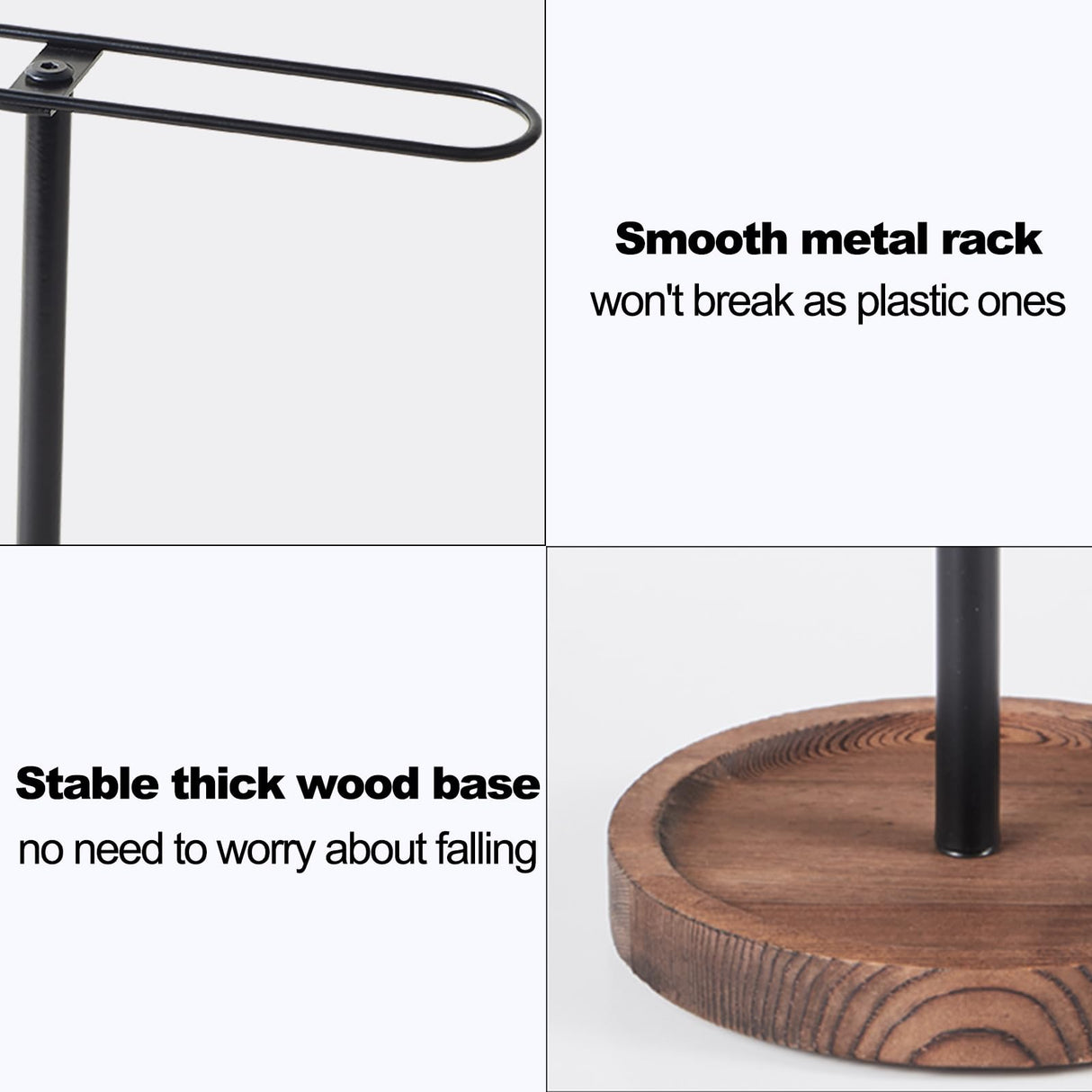 BDBDYEAY Sunglass Organizer, Multiple Glasses Holder Stand for Men and Women, Wood Eyeglass Holder Rack, Metal Sunglasses Organizer Storage for dresser, desk, bedroom, nightstand BDBDYEAY