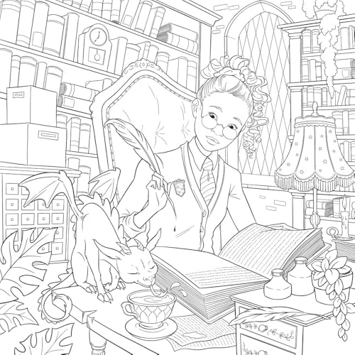 Everyday Magic: A Cozy Fantasy Coloring Book (Dover Adult Coloring Books) WoodArtSupply