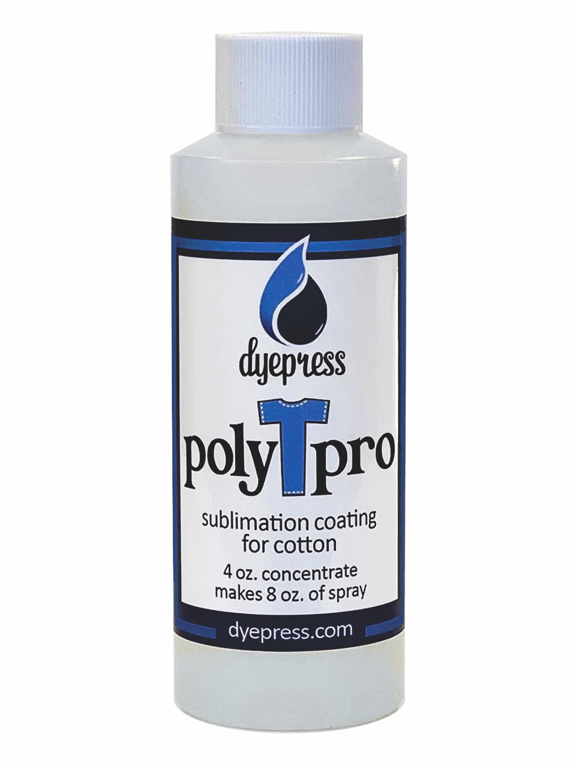 Dyepress polyTpro Sublimation Spray, Sublimation Coating for Cotton: 4 oz Concentrate Makes 8 oz Spray Dyepress