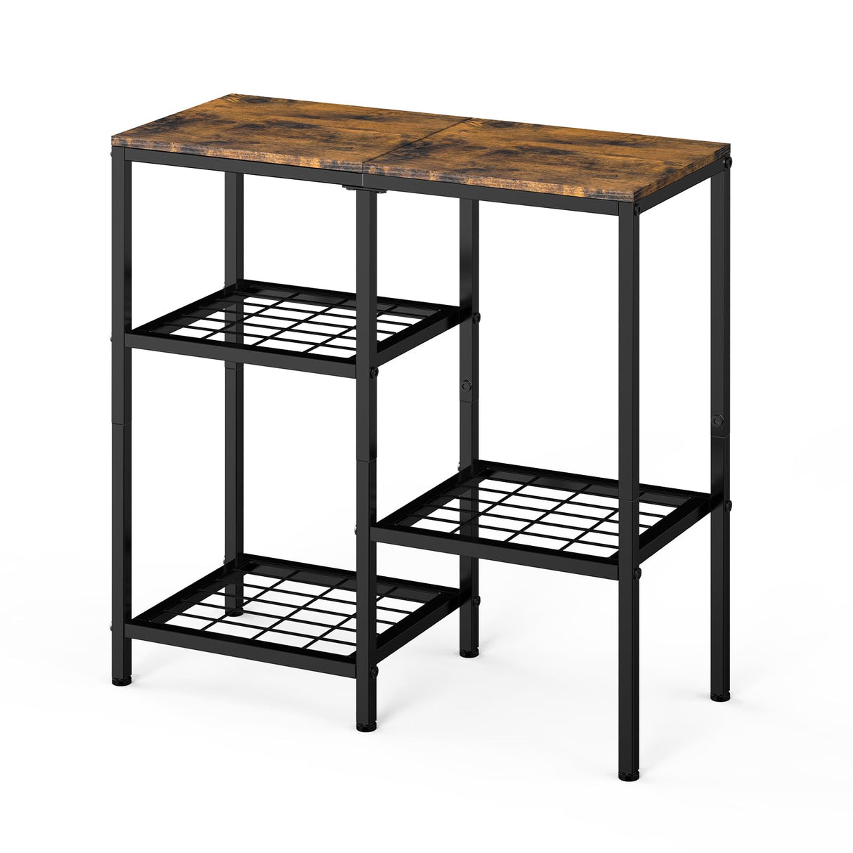 YBING 20 Gallon Fish Tank Stand Aquarium Stand with Board Reptile Tank Stand with 3-Tier Small Mesh Shelves 29" L x12 W x 30" H Brown YBING