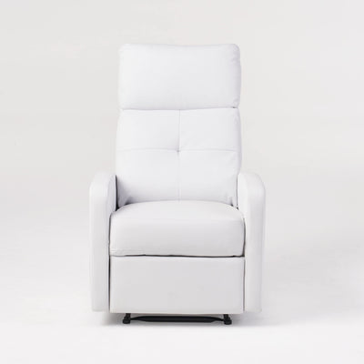 Christopher Knight Home Samedi PU Recliner, White 26.25D x 37.25W x 40H in