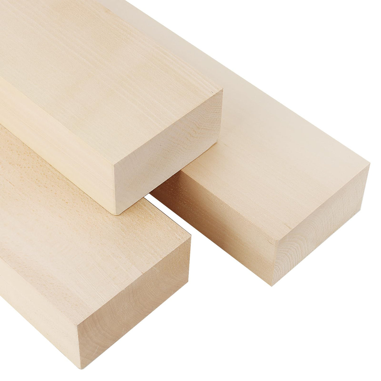 SOUJAP 3 PCS 10 x 3.5 x 1.7 Inches Natural Wood Carving Blocks, Unfinished Basswood Blocks, Rectangles Wooden Blocks for Craft, Carving SOUJAP