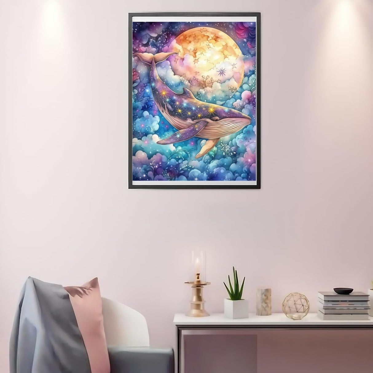 BYGFHLYW 5D Diamond Art Kits for Adults Beginner, Animals Whale Adult Diamond Painting Kits, DIY Full Drill Round Paint by Diamonds Diamond Dot for Home Wall Decor 12x16inch BYGFHLYW