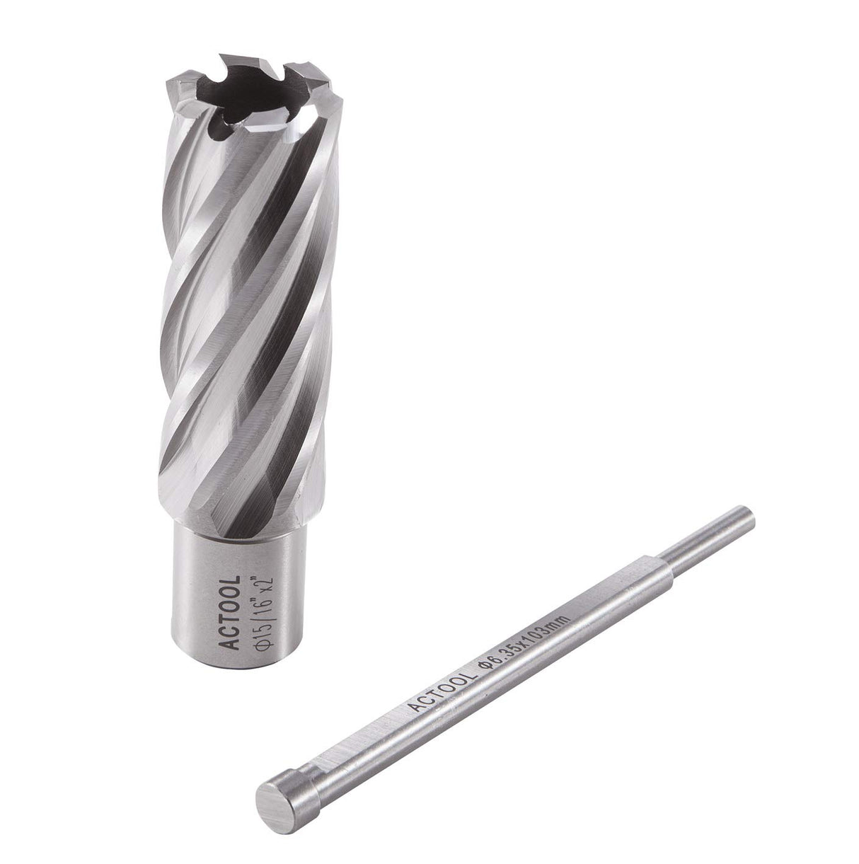 ACTOOL 15/16" Diameter × 2" Depth of Cut HSS ANNULAR Cutter with 3/4'' Weldon Shank ACTOOL