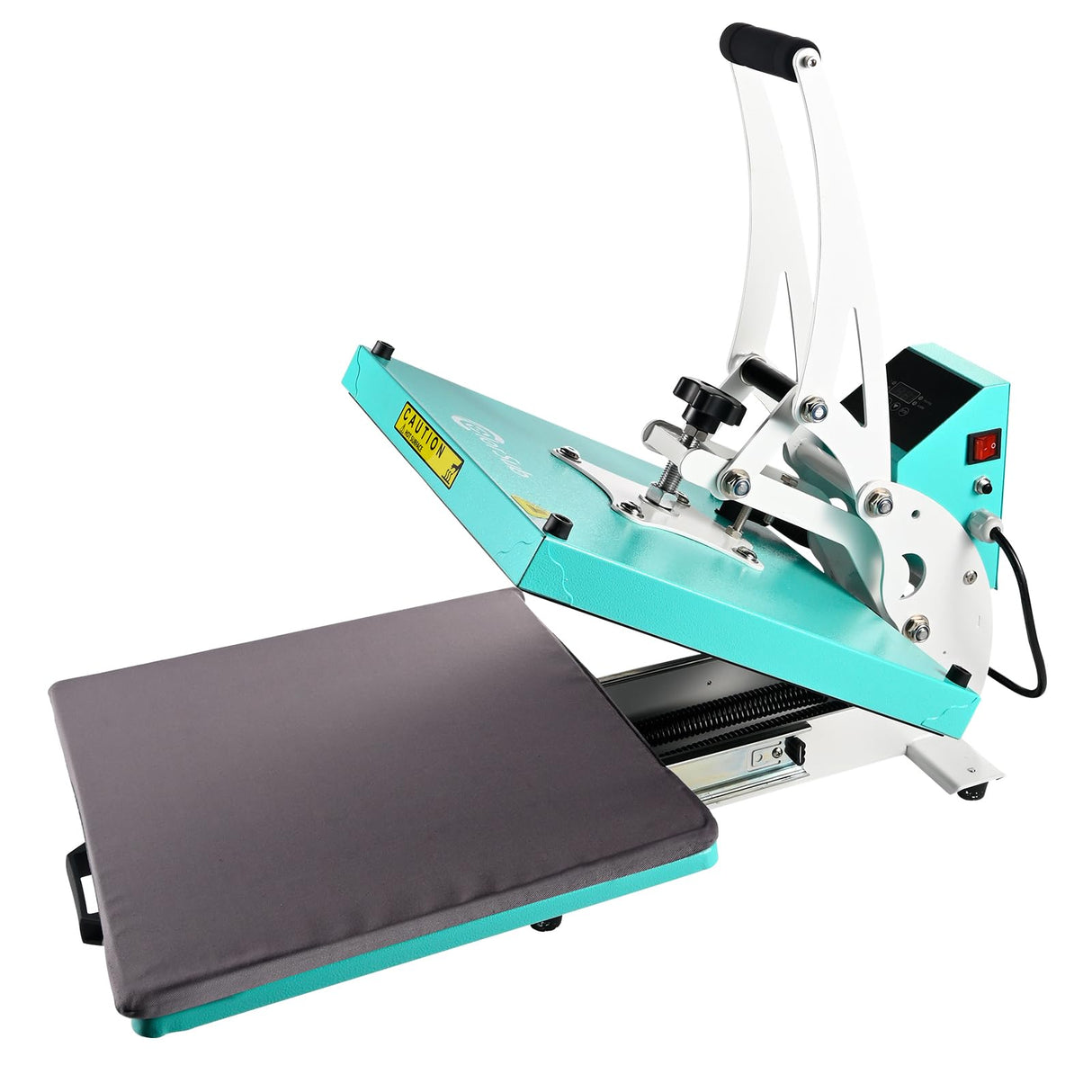 ColorSub 15x15 Heat Press for T-Shirt with Slide Out Drawer, Sublimation Heat Press Machine, Teal ColorSub