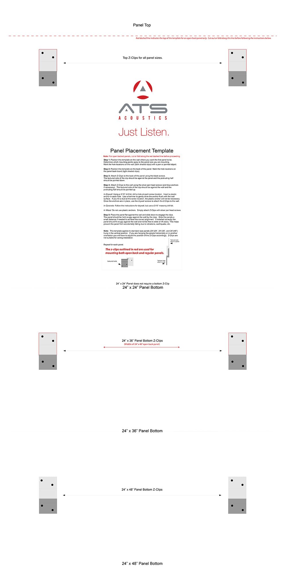 ATS Acoustics Sound Absorbing Microsuede Fabric Studio Acoustic Panel Wall Art 24" x 48" x 2" Square Edge (Wine) ATS Acoustics