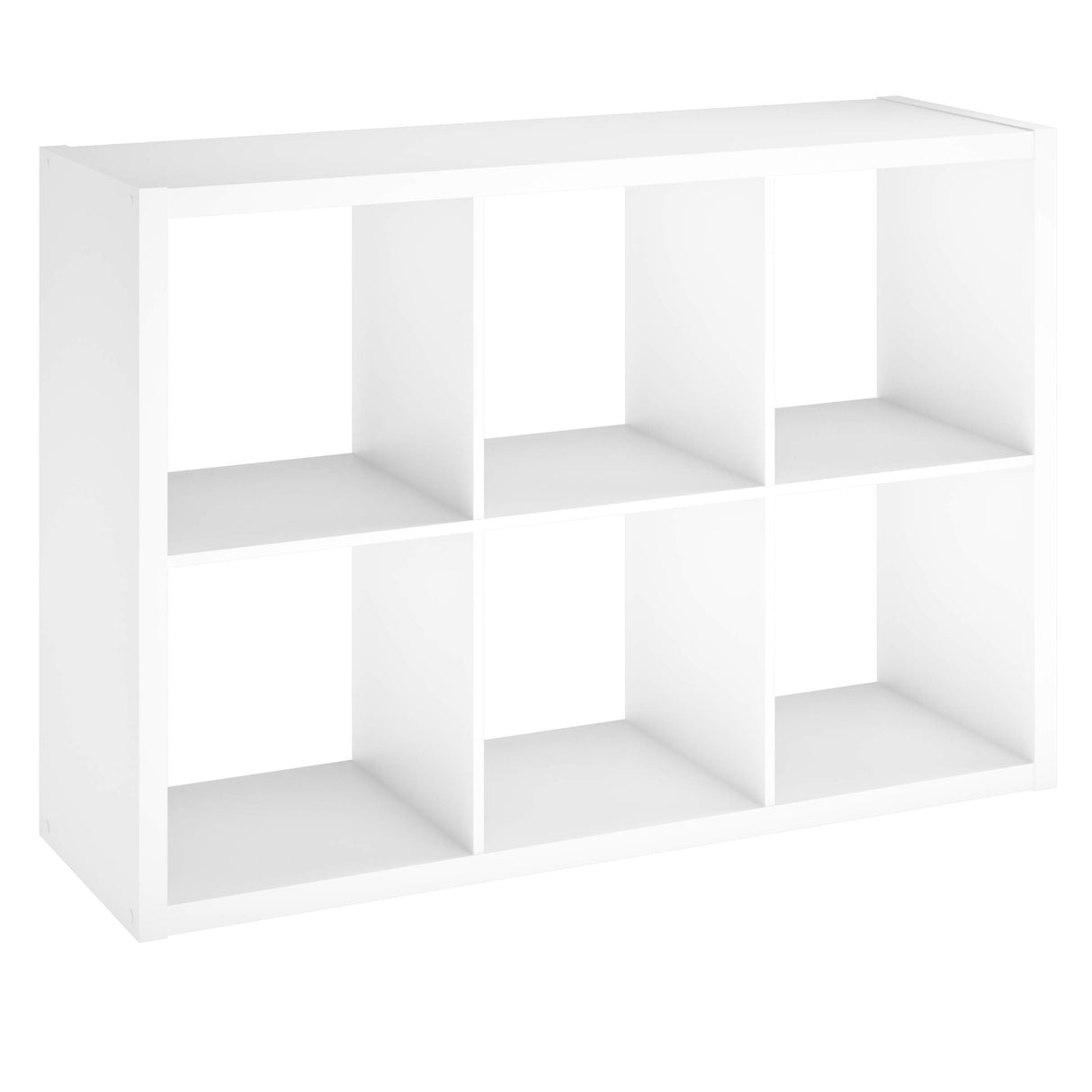 ClosetMaid 6 Cube Storage Shelf Organizer Bookshelf with Open Back, Vertical or Horizontal, Easy Assembly, Wood, White Finish ClosetMaid