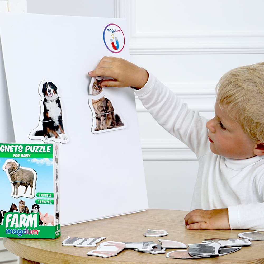 Farm Magnetic Puzzles for Kids Ages 3-5 - Toddler Puzzle - Travel Toys for Kids Ages 3-5 - Magnetic Travel Games Baby Puzzle Kids Puzzle Toys - Puzzle for Preschooler Magnet Puzzles Games magdum
