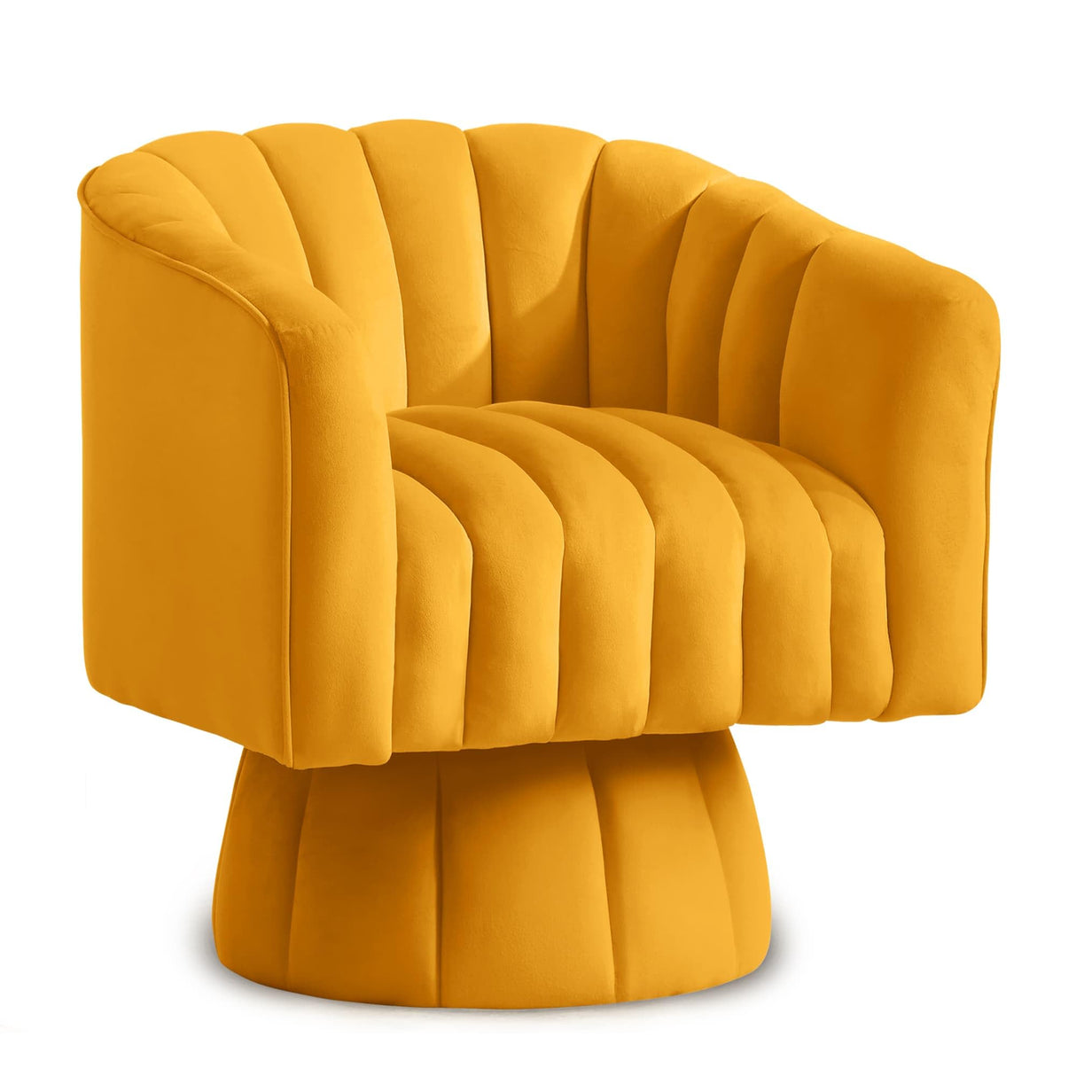 YSICK Swivel Accent Chair,360°Swivel Barrel Chairs, Mid-Century Chair with Wide Upholstered, Modern Velvet Fabric, Round Armchair for Living Room, Lounge, Bedroom YSICK