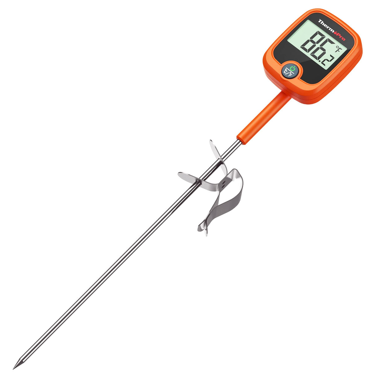 ThermoPro TP509 Candy Thermometer with Pot Clip, Instant Read Meat Analog Thermometer with LCD, Cooking Oil Thermometer Deep Frying Thermometer for Candy Maple Syrup Grease Cheese Sugar Brewing Making ThermoPro