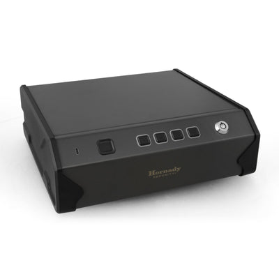 Hornady Biometric Keypad Vault (97536) - Fingerprint Gun Safe, Secure Your Pistol and Valuables, Quick Access - Digital Keypad Access and Backup Key - Ideal for Home and Nightstand