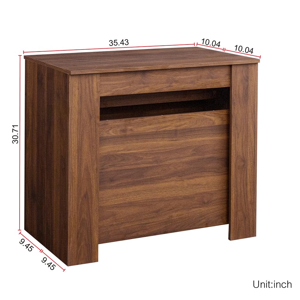 Extendable Console Table with Extension Leaves Holder, Mid Century Modern Expandable Dining Table for 12-14 Person, 20" to 118" Transformer Table for Living Room, Farmhouse & Space-Saving Furniture… CWKISS