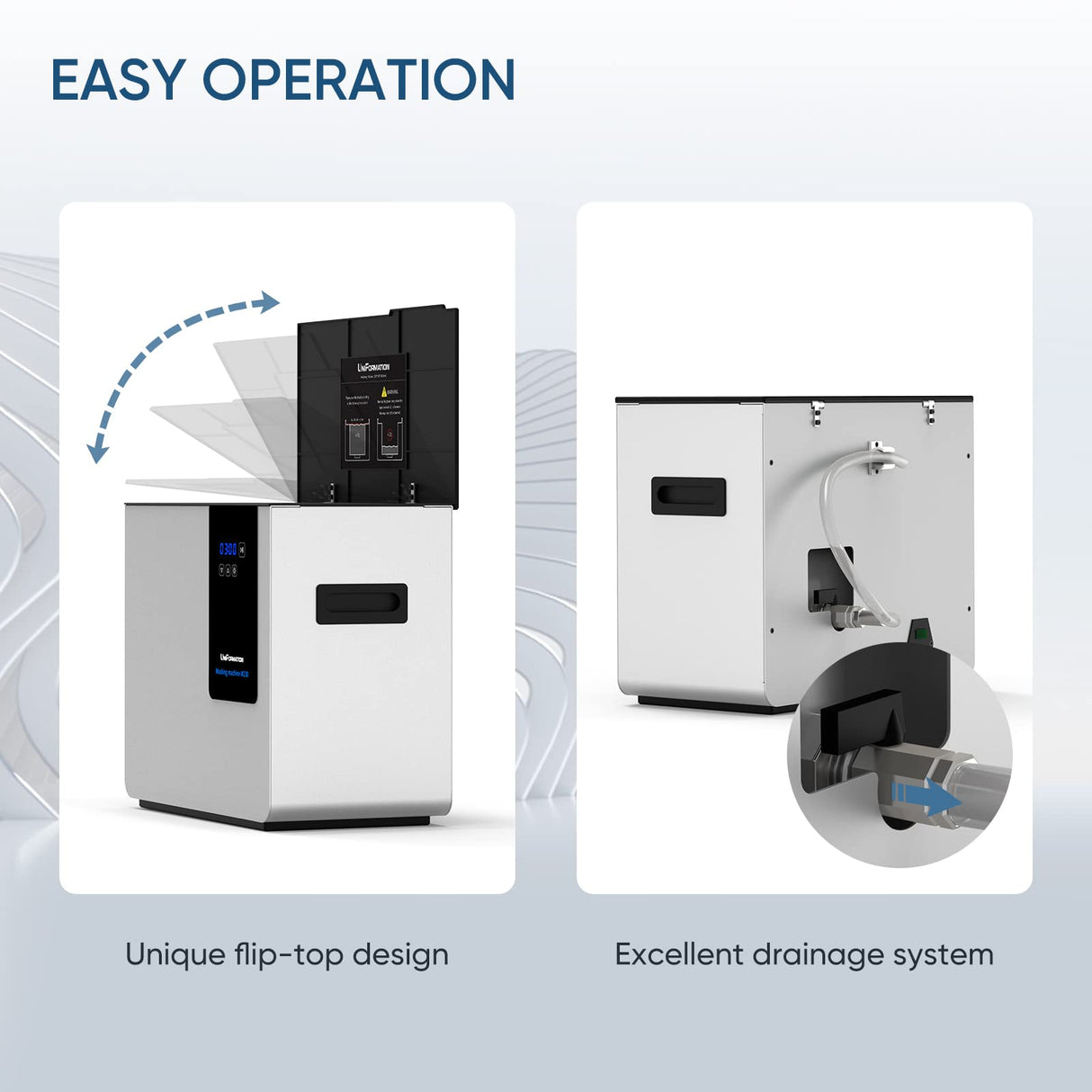 Wash Machine Compatible with Any Style of Resin 3D Printer, 3D Printer for LCD/DLP/SLA GKtwo 3D Printed Models Washing Size 17 x 10 x 15 in Uniformation