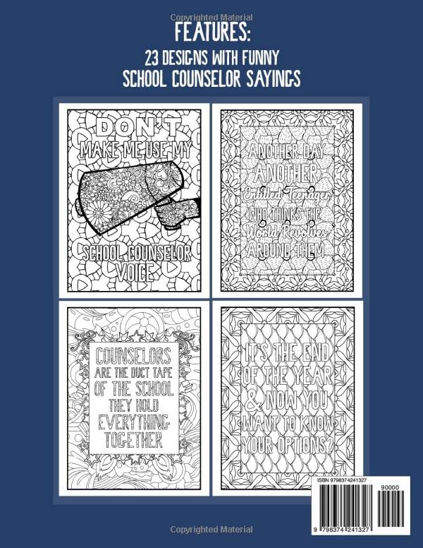 School Counselor Coloring Book: A Funny Appreciation Gift Idea School Counselors WoodArtSupply