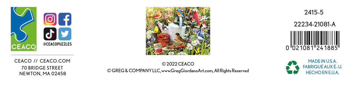 Ceaco - Garden Birds - 500 Piece Jigsaw Puzzle Ceaco