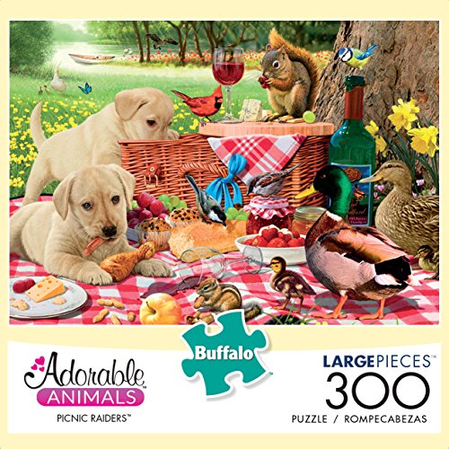 Buffalo Games - Steve Read - Picnic Raiders - 300 Piece Jigsaw Puzzle For Adults -Challenging Puzzle Perfect for Game Nights - Finished Size is 21.25 x 15.00 Buffalo Games