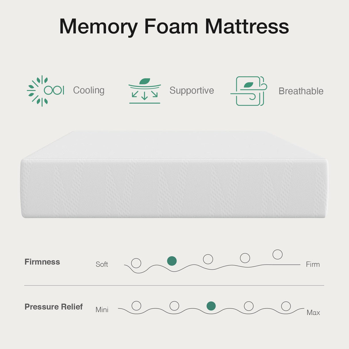 Novilla 14 inch Twin Memory Foam Mattress, Gel Memory Foam Mattress for Cooling Night Sleep & Pressure Relief, CertiPUR-US Certified Novilla
