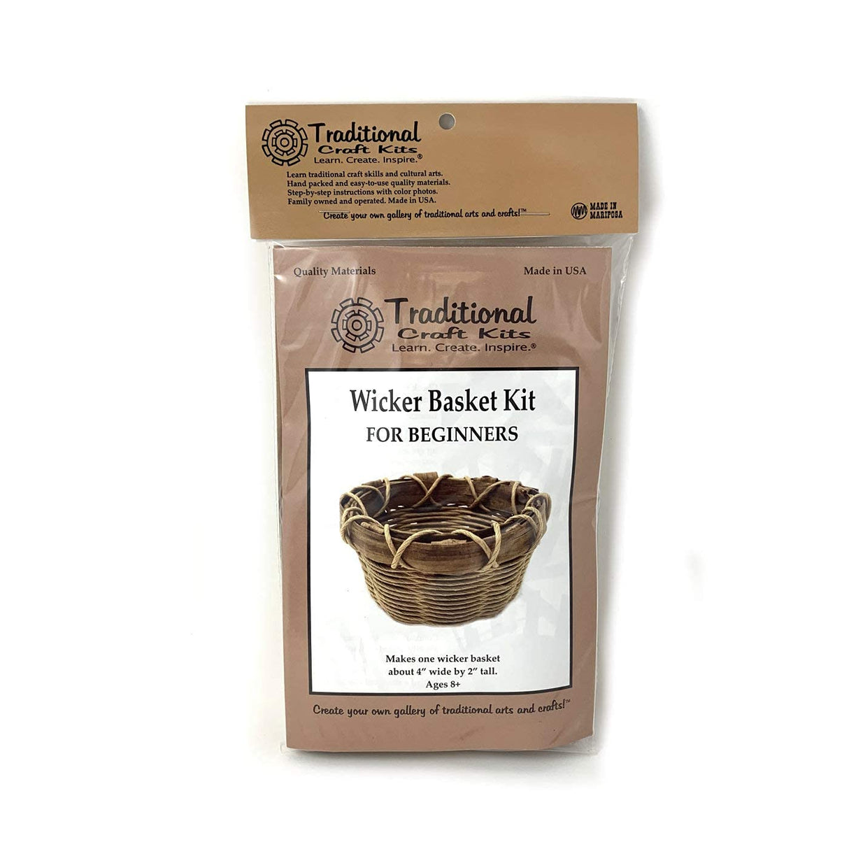 Traditional Craft Kits - Beginner Basket Kit - Set of Four: Coil, Plaited, Twined, Wicker Traditional Craft Kits