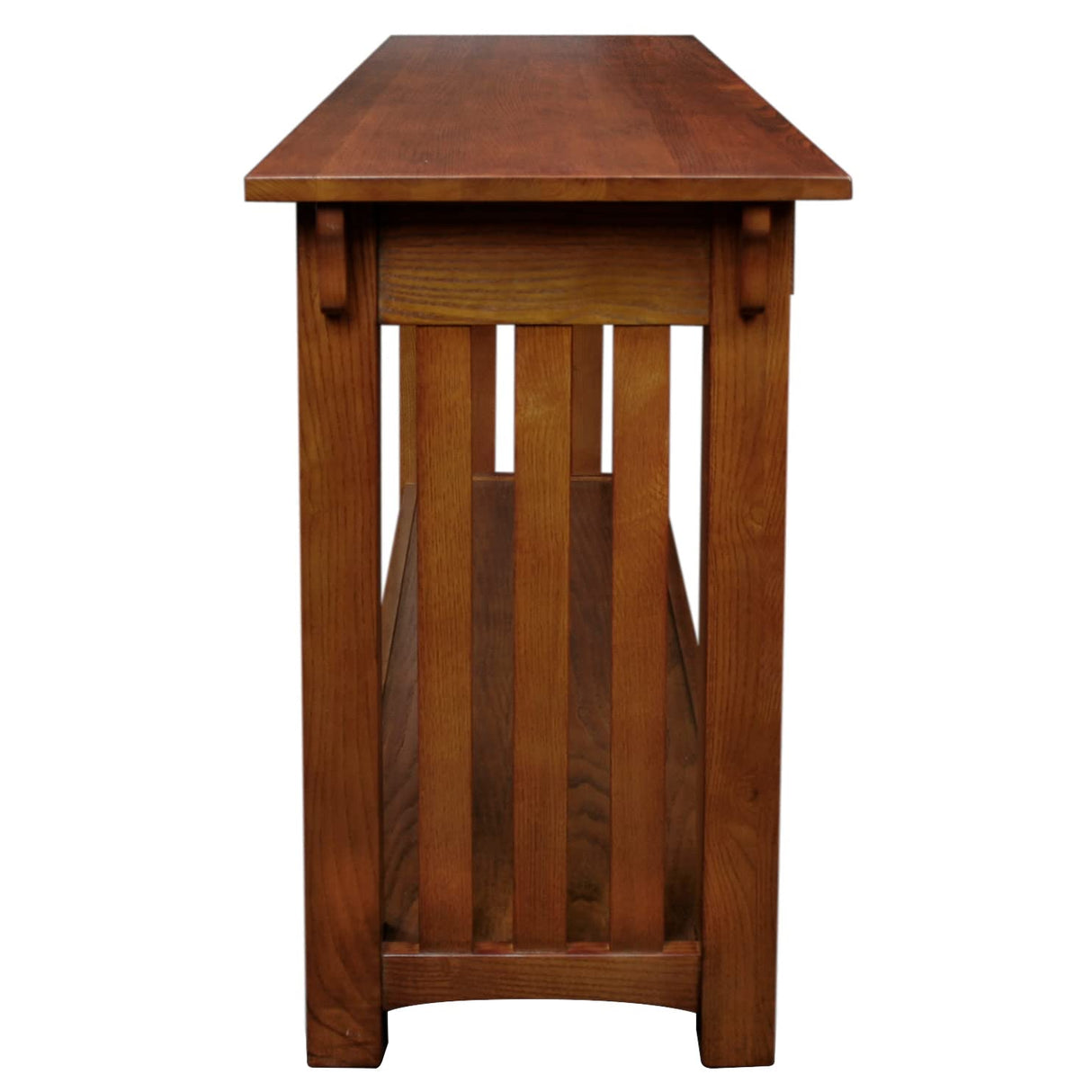Leick Home 8233 Mission Console Table for Entryway, Wood Sofa Table, Made with Solid Wood, for Living Room, Hallway, Office, Bedroom, Medium Oak Finish Leick Home
