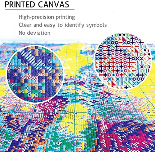 Starry Night Stamped Cross Stitch Kits - Needlepoint Counted Cross Stitch Kits for Beginner Adult Crossstitching Printed Dimensions Scenery Patterns Stitch Embroidery Kits Arts and Crafts