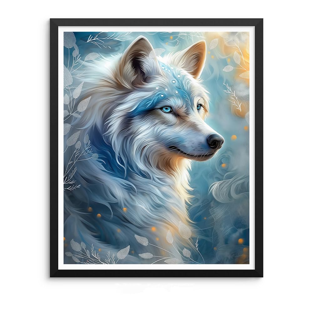 Natuyalo Paint by Numbers for Adults - Wolf Paint by Number Kits on Canvas without Frame, Animals DIY Acrylic Painting for Ideal Gift Home Wall Decor 16x20 Inch Natuyalo