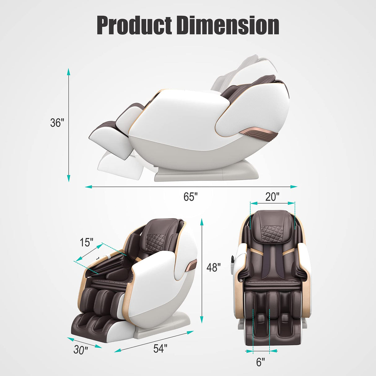 Real Relax Massage Chair Full Body, Zero Gravity SL Track Shiatsu Recliner with Shortcut Key, PS3100(Brown) Real Relax