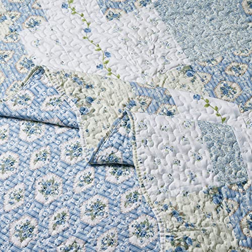 7- Pcs Bed Spread Set- California King -Brea-Printed Quilted Wrinkle-Free Microfiber Includes 3-Pcs Coverlets Set and 4-Pcs Sheet Set sheetsnthings