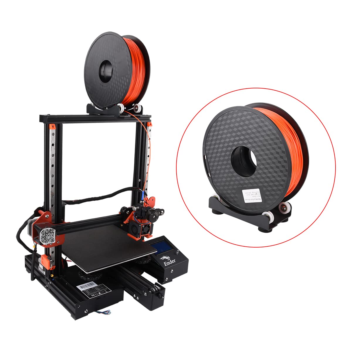 BCZAMD 3D Printer Upgrade Parts Filament Spool Holder Adjustable Printing Material Mount Rack Bracket Smooth with Bearing for Ender 3 V2 Pro Ender 5 Series CR10S S4 SE/ 3D20/ TEV Nereus/X-Pro BCZAMD
