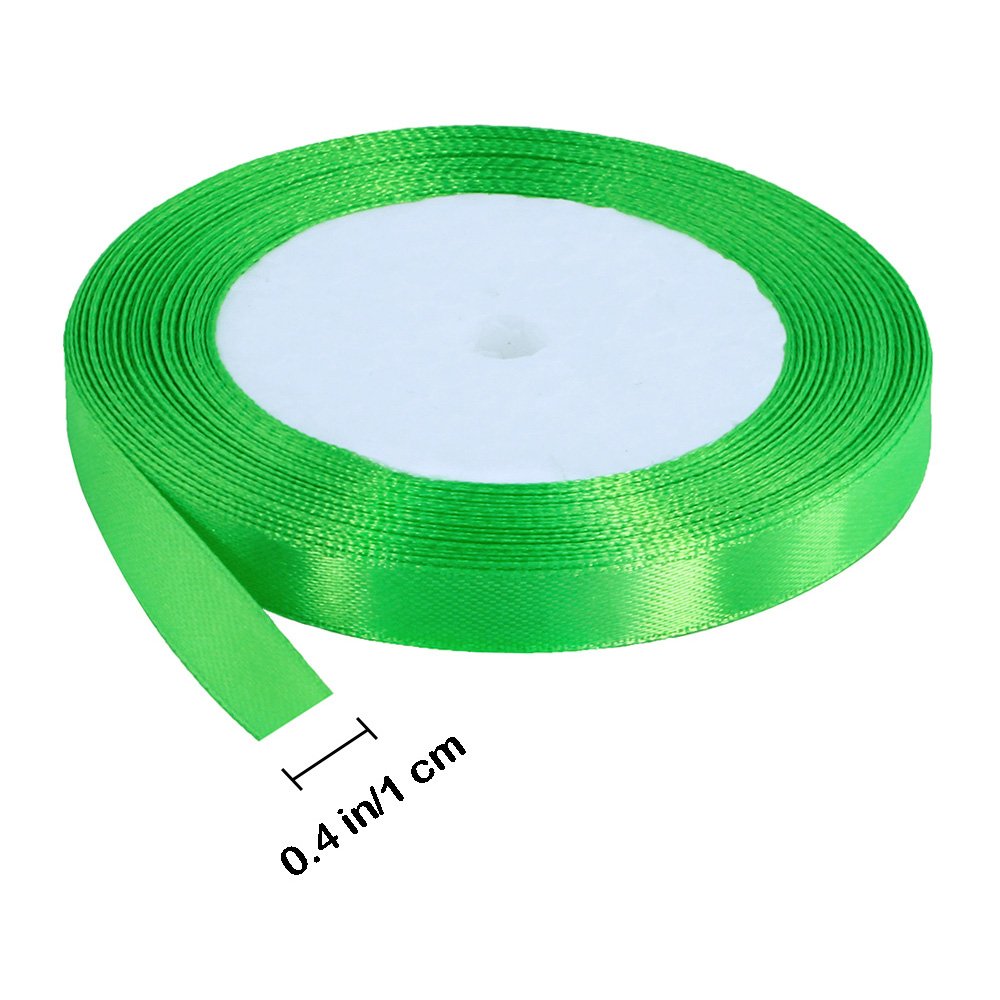 Supla 16 Colors Silk Satin Fabric Ribbon - 2/5" Wide, 25 Yard/roll, 16 Rolls - Satin Ribbon for Bows, Crafts, Gifts, Wedding Supla