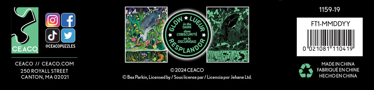 Ceaco - Glow in The Dark - The Garden of Earthly Delights - 750 Piece Jigsaw Puzzle Ceaco