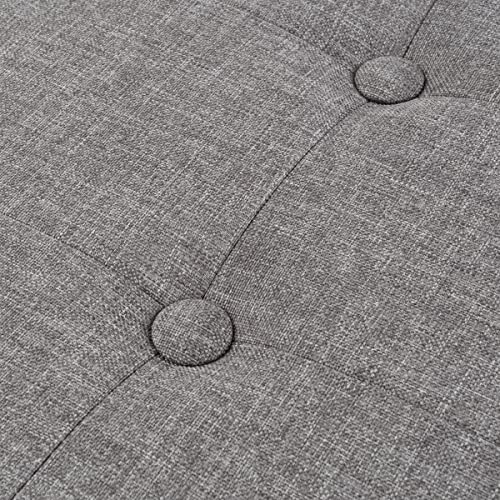 Folding Storage Ottoman - 30-Inch Tufted Footrest, Linen Chest, or Bench with Removable Bin for Living Room, Bedroom, or Dorm by Lavish Home (Gray) Lavish Home