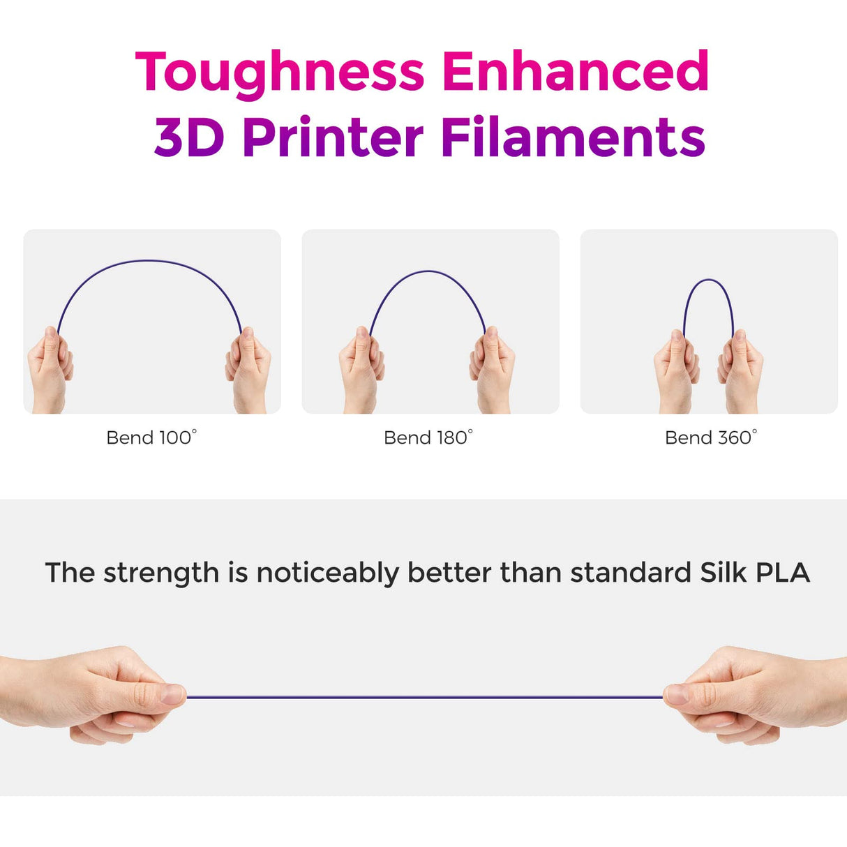 FLASHFORGE Silk Dual Color Filament, Blue and Rose 2 in 1 Coextrusion Silk PLA Filament 1.75mm, 3D Printer Filament Color Change 1kg(2.2lbs) Spool, Dimensional Accuracy +/- 0.02mm FLASHFORGE