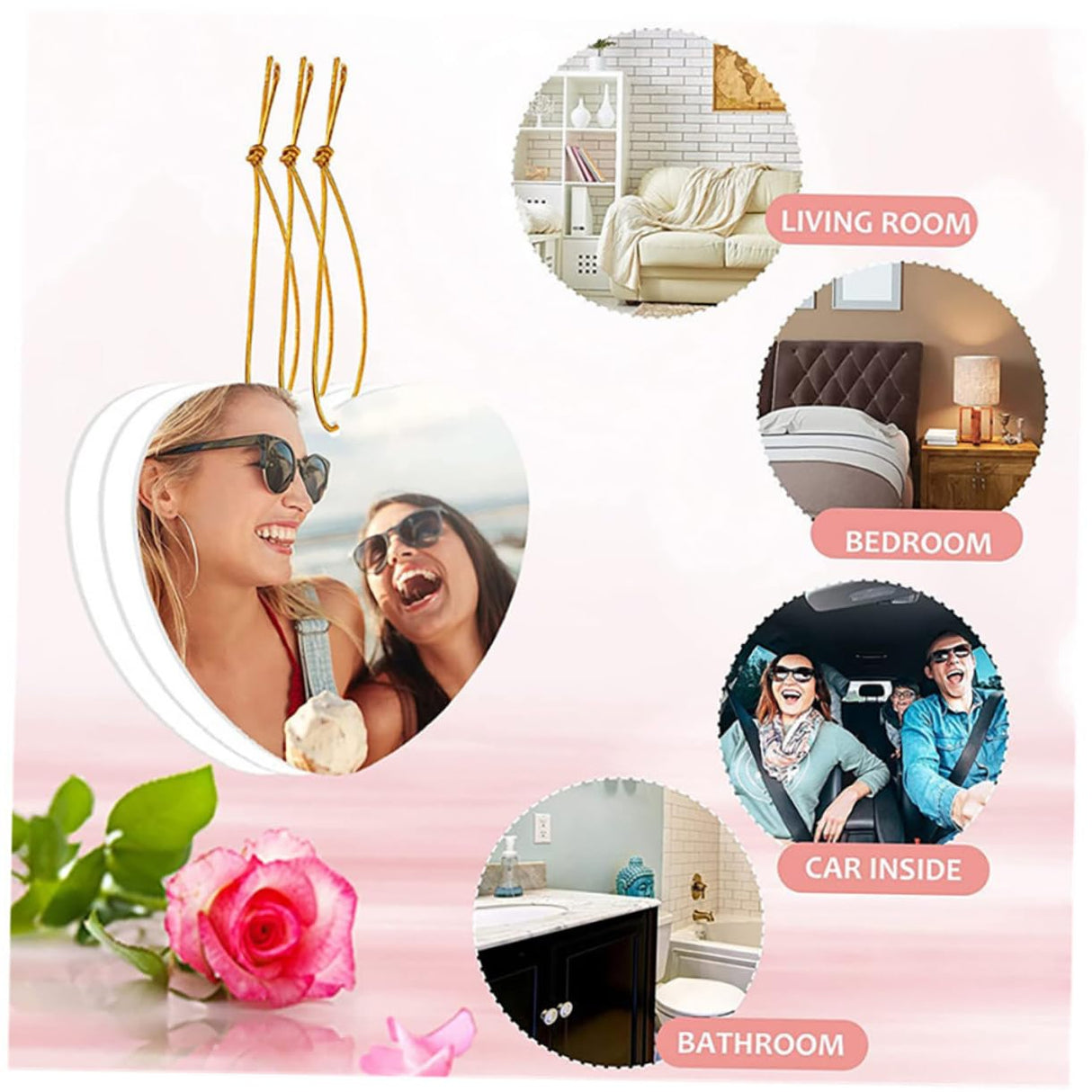 JEWEDECO 40 Pcs Sublimation Blanks Scented Hanging Blanks Blanks Car Sublimation Air Freshener Blanks White Felt JEWEDECO